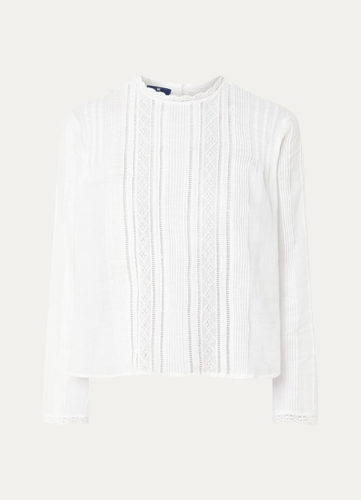 Levi's Palmo semi-transparante blouse  - voorkant gebroken wit