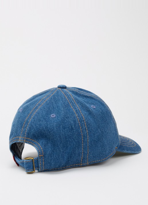 Levi's Pet van denim met logoborduring - achterkant 2 indigo
