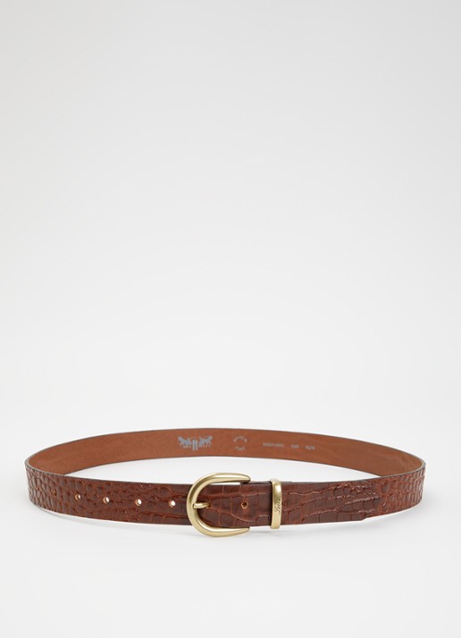 Levi's Phoebe riem van leer met crocostructuur