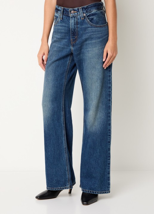 Levi's Phoenix high waist loose fit jeans met medium wassing