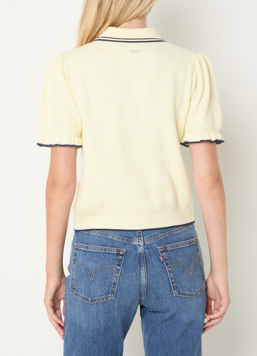 Levi's Polo met stretch - achterkant 3 lichtgeel