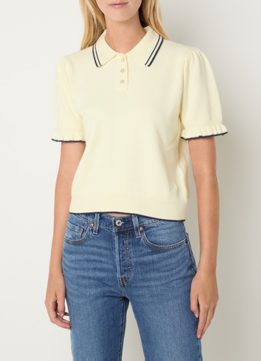 Levi's Polo met stretch - detail 4 lichtgeel