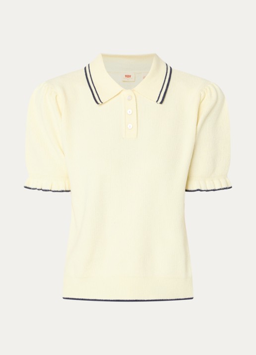 Levi's Polo met stretch - voorkant lichtgeel
