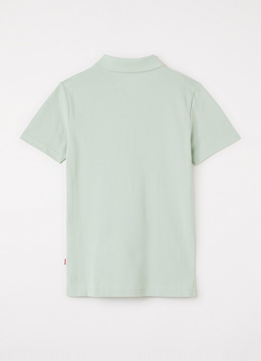 Levi's Polo van piqué katoen met logo - voorkant 2 lichtgroen