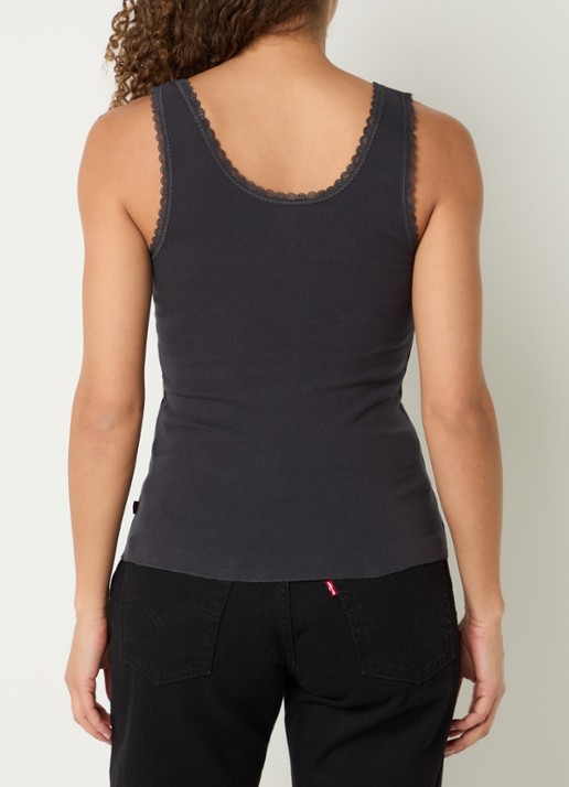 Levi's Pride Pretty tanktop met print - achterkant antraciet