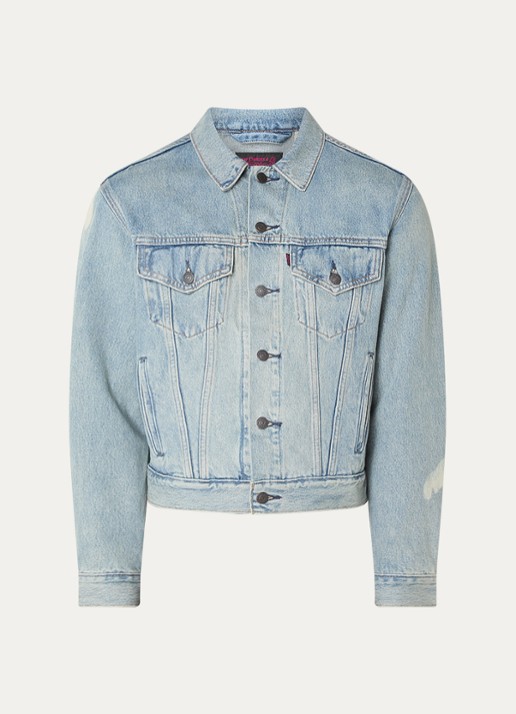 Levi's Pride Road Worn spijkerjas met steekzakken - voorkant indigo
