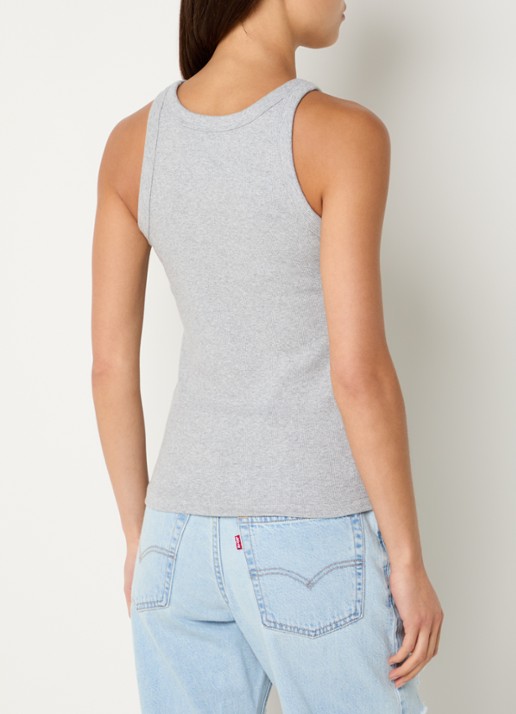 Levi's Racer tanktop met logoprint - achterkant grijsmele