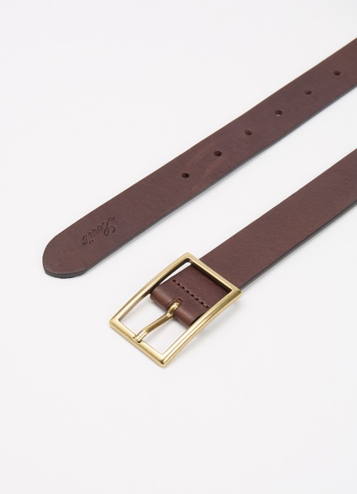 Levi's Rectangle riem van leer - detail donkerbruin