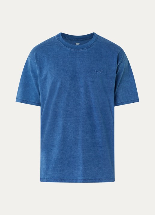 Levi's Red Tab T-shirt met logoborduring - voorkant 2 indigo
