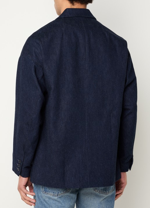 Levi's Regular fit colbert van denim met klepzakken - achterkant indigo