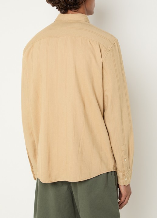 Levi's Regular fit overhemd in linnenblend met logoborduring - achterkant camel