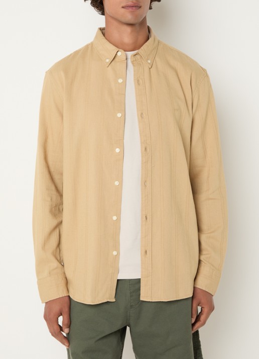 Levi's Regular fit overhemd in linnenblend met logoborduring - detail 2 camel