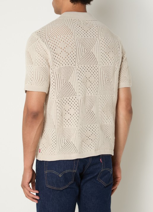 Levi's Regular fit overhemd met opengewerkt dessin - achterkant 4 beige