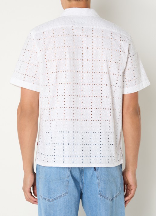 Levi's Regular fit overhemd met opengewerkt dessin - achterkant 4 wit
