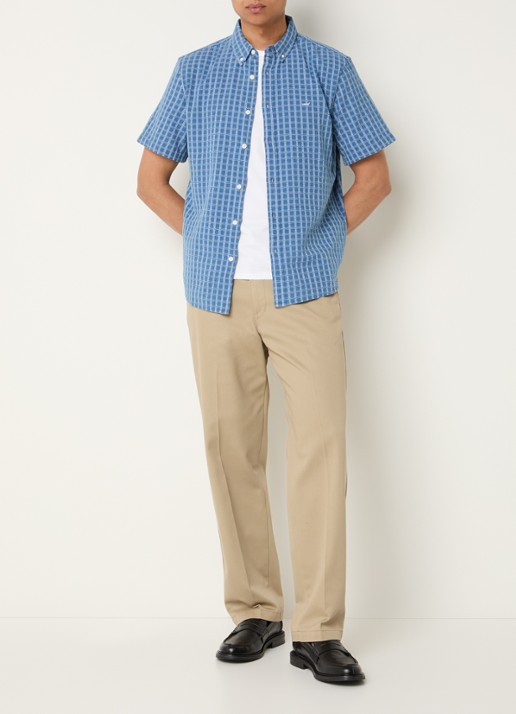Levi's Regular fit overhemd met ruitdessin en logo - voorkant 3 staalblauw