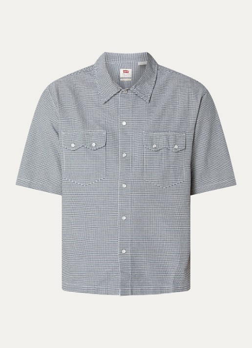 Levi's Regular fit overhemd met ruitdessin - voorkant donkerblauw