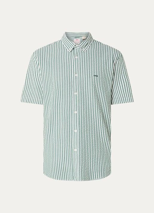 Levi's Regular fit overhemd met streepprint en logo - voorkant 3 groen
