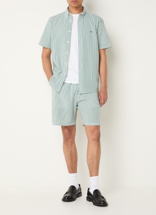 Levi's Regular fit overhemd met streepprint en logo - voorkant 4 groen