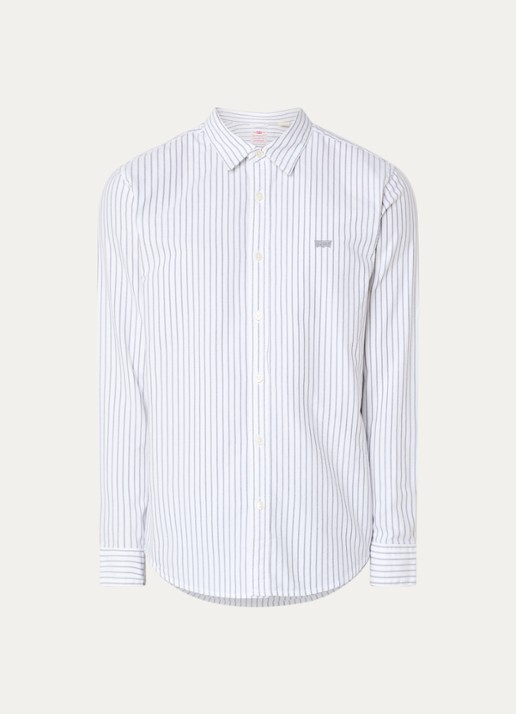 Levi's Regular fit overhemd met streepprint - voorkant wit