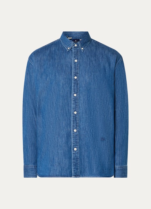 Levi's Regular fit overhemd van chambray met borstzak - voorkant 2 indigo