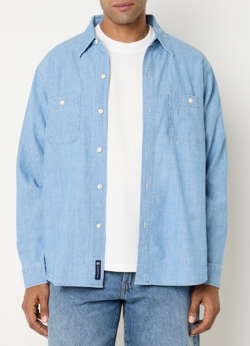 Levi's Regular fit overhemd van chambray met borstzakken