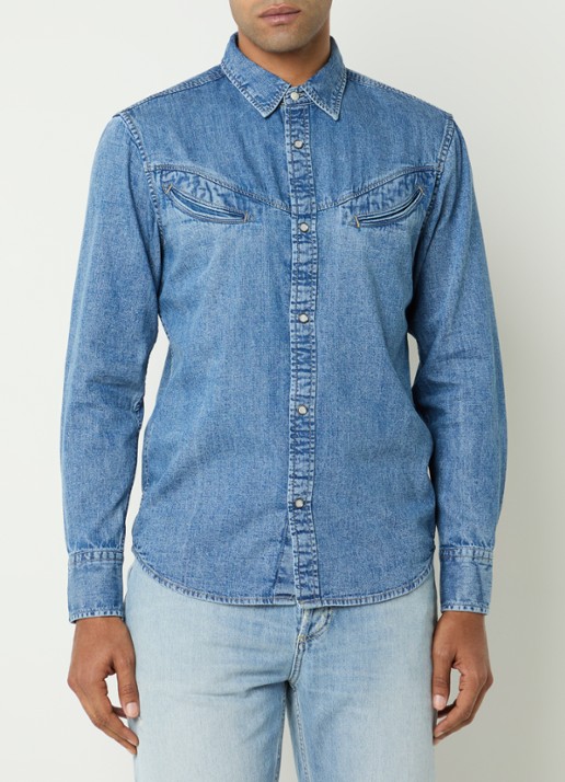 Levi's Regular fit overhemd van chambray met borstzakken