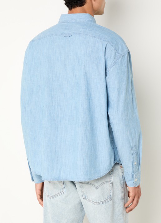 Levi's Regular fit overhemd van chambray - achterkant indigo
