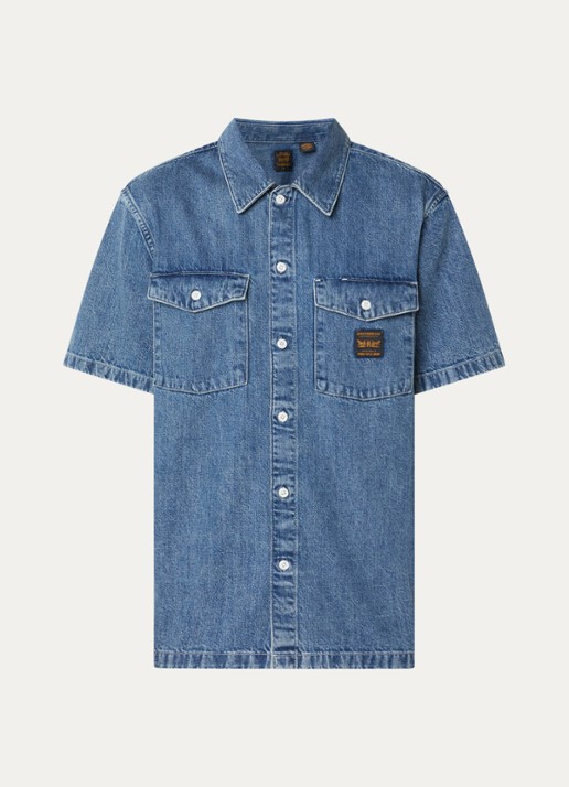 Levi's Regular fit overhemd van denim - voorkant 3 indigo
