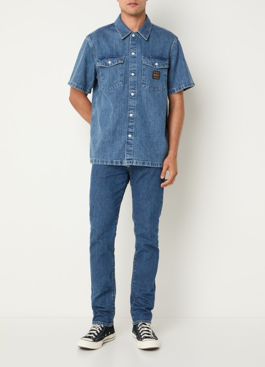 Levi's Regular fit overhemd van denim - voorkant 4 indigo