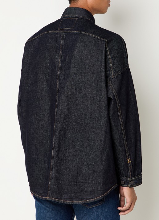 Levi's Regular fit overshirt van denim met borstzakken - achterkant 3 indigo