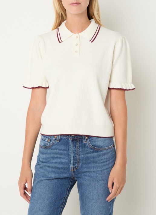 Levi's Regular fit polo met kraag - detail 3 wit