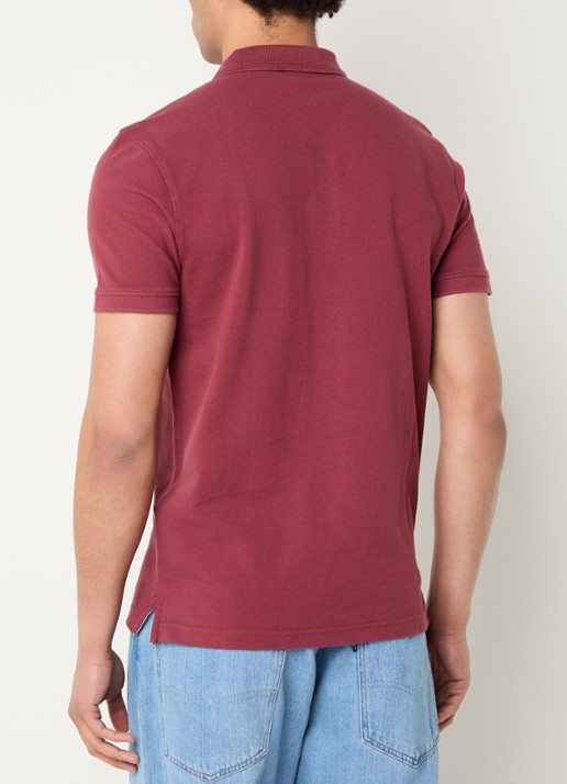Levi's Regular fit polo met logo - achterkant bordeauxrood