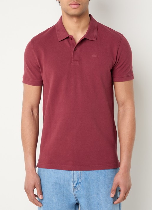Levi's Regular fit polo met logo - detail 4 bordeauxrood