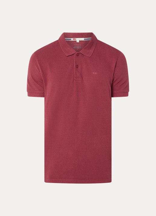 Levi's Regular fit polo met logo - voorkant 2 bordeauxrood