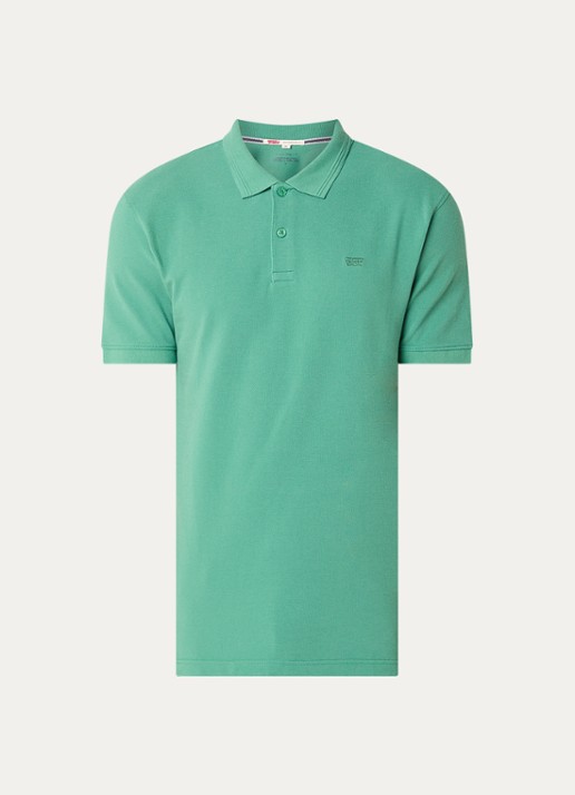 Levi's Regular fit polo met logo - voorkant groen