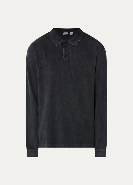 Levi's Regular fit polo met logo - voorkant antraciet