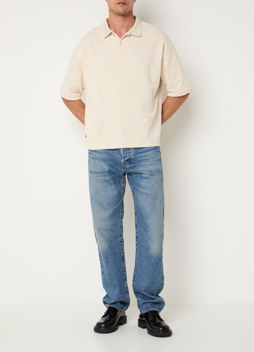 Levi's Regular fit polo met stretch - voorkant 4 creme