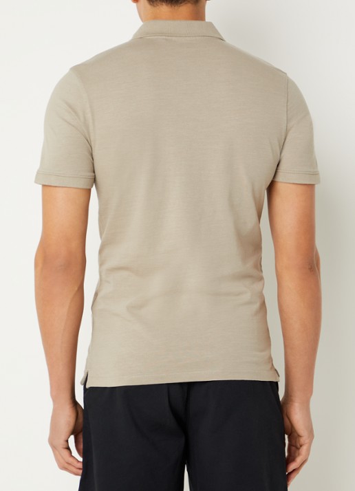 Levi's Regular fit polo met stretch - achterkant 4 khaki