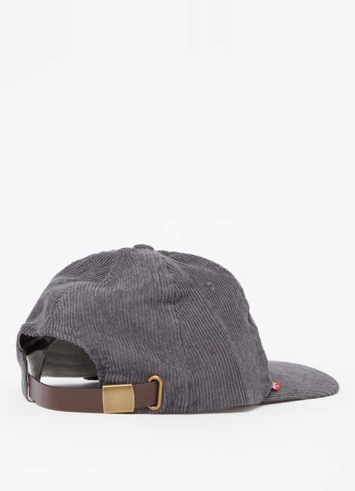 Levi's Relaxed Dad Heritage pet van corduroy met logo - detail 2 donkergrijs