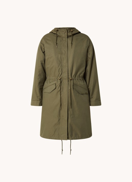 Levi's Reversible gewatteerde parka - voorkant 3 olijfgroen