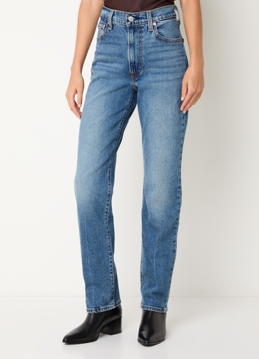 Levi's Ribcage high waist slim fit jeans met medium wassing