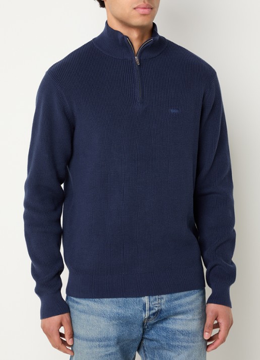 Levi's Ribgebreide trui met halve rits