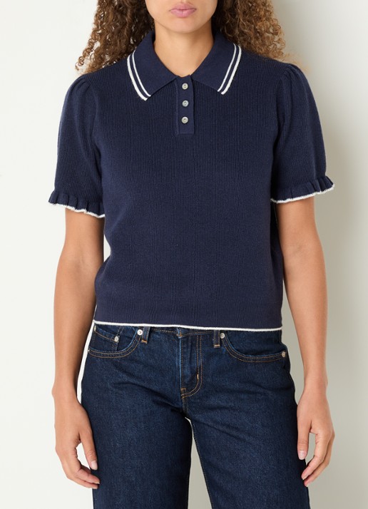 Levi's Ribgebreide trui met pofmouw en polokraag
