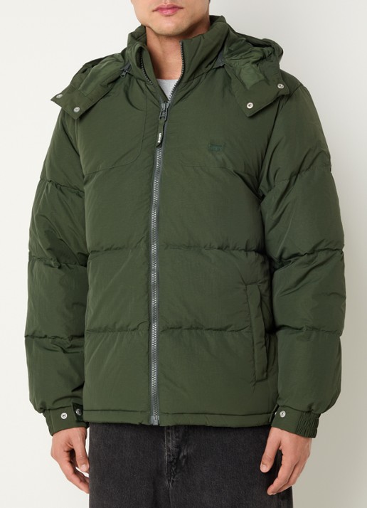Levi's Rockridge puffer jack met donsvulling en afneembare capuchon