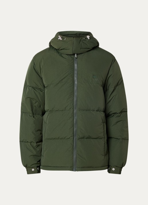 Levi's Rockridge puffer jack met donsvulling en afneembare capuchon - voorkant 3 groen