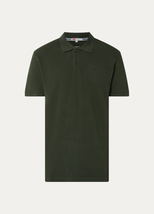 Levi's Rosin regular fit polo met logo - voorkant 3 bronsgroen