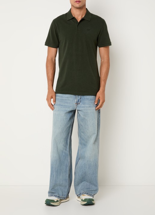 Levi's Rosin regular fit polo met logo - voorkant 4 bronsgroen