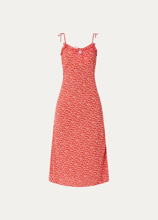 Levi's Sarita midi jurk met print - voorkant rood
