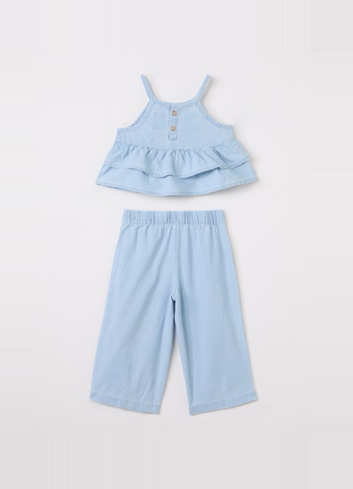 Levi's Set van top met broek 2-delig - voorkant 2 lichtblauw