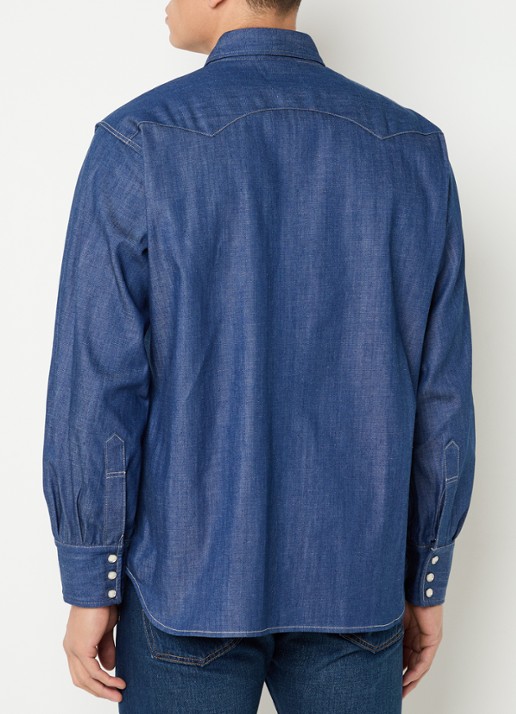 Levi's Shorthorn Sawtooth overhemd van denim  - achterkant 4 indigo